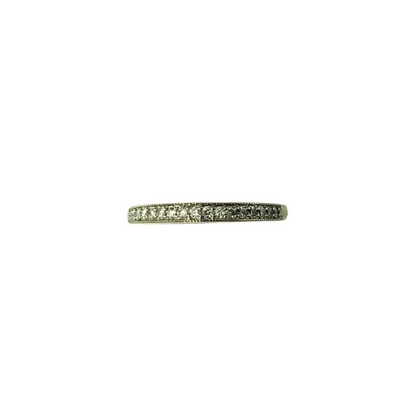 14 Karat White Gold and Diamond Band Ring Size 7 #17054